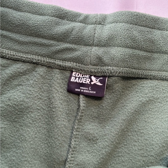Eddie Bauer Women’s Quest Fleece Jogger Basil Green Size Large New with Tag - Picture 5 of 7